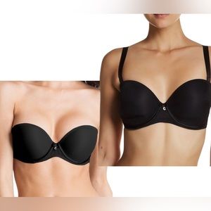 Chantelle Sublime Invisible Plunge Strapless Bra Black 36DDD (36F)